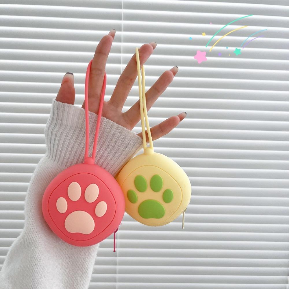 

Earphone Storage Cute Coin Purse with Wrist Rope Cat Claw Storage Bag Charging Cable