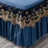 Good Quality Comfortable Ruffled Bed Skirt Bedsheet Lace Embroidery Bed Skirt Non-slip Dustproof Mattress Protective Cover Solid