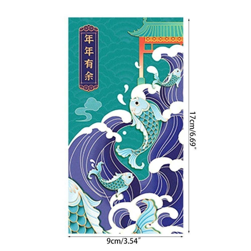 Lucky Money Blessing Crane Hot-Stamping Bless Pocket Red Pocket Red Envelope Chinese New Year