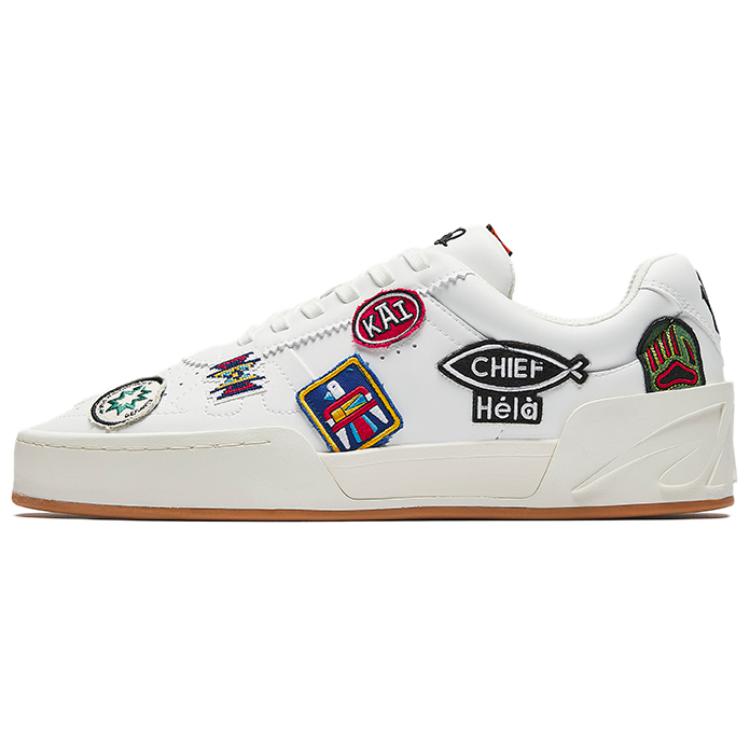 ANTA Men C202 Trendy Casual Skate Shoes White Multi Color 112541802S-1 40