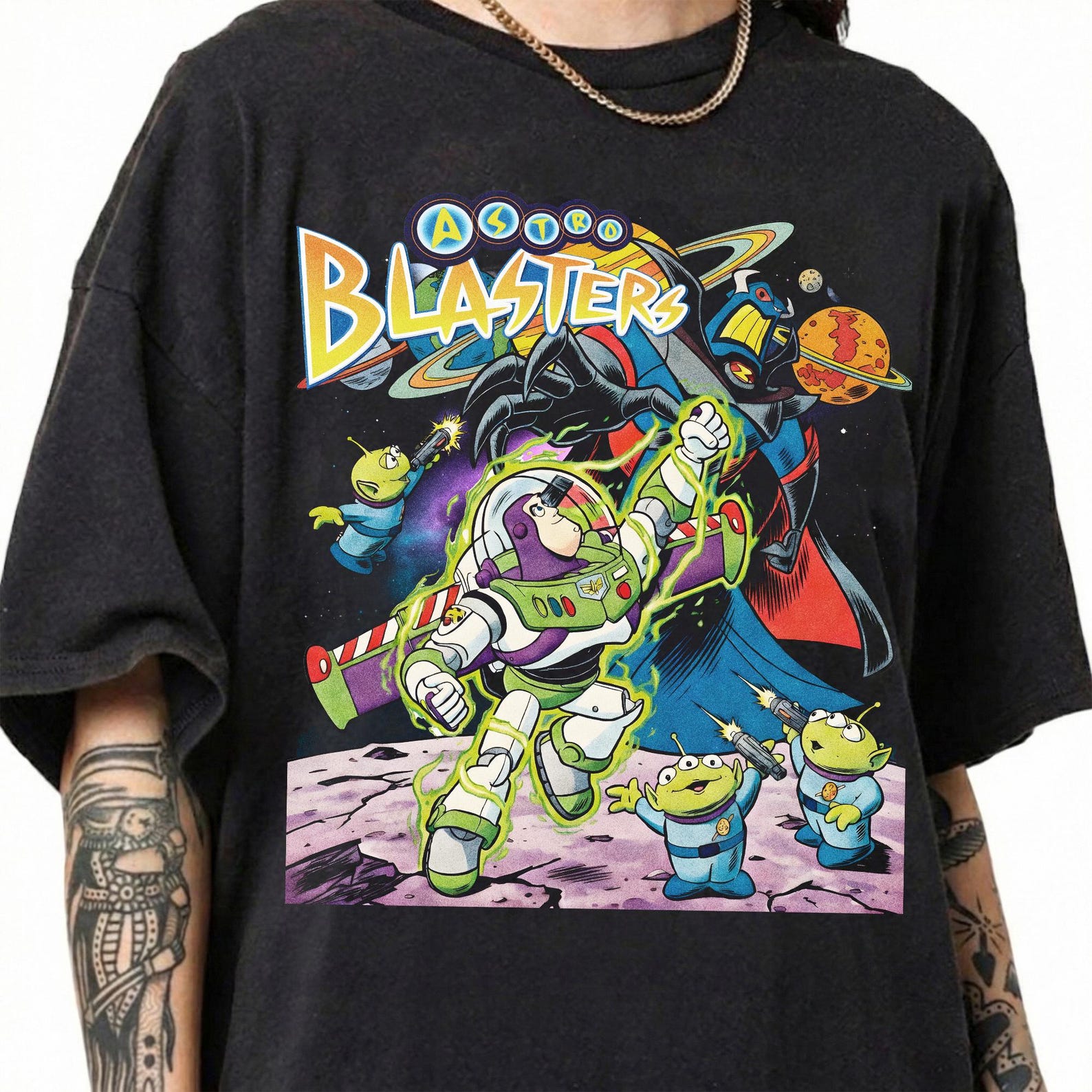 Buzz Lightyear Astro Blasters Shirt, Toy Story Alien Tee, Disneyland Ride Outfit S