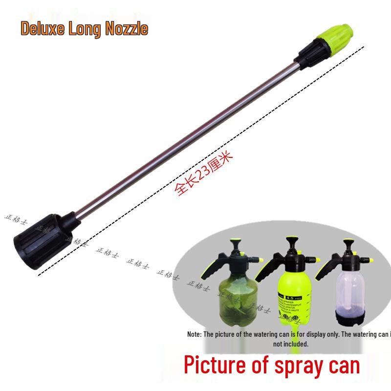 Green Long Nozzle Watering Can with Extended Sprayer for Gardening