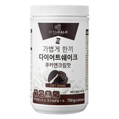 Vitahalo Light Meal Diet Shake, Cookie and Cream Flavor, 750g, 1 piece,Korean Health Food