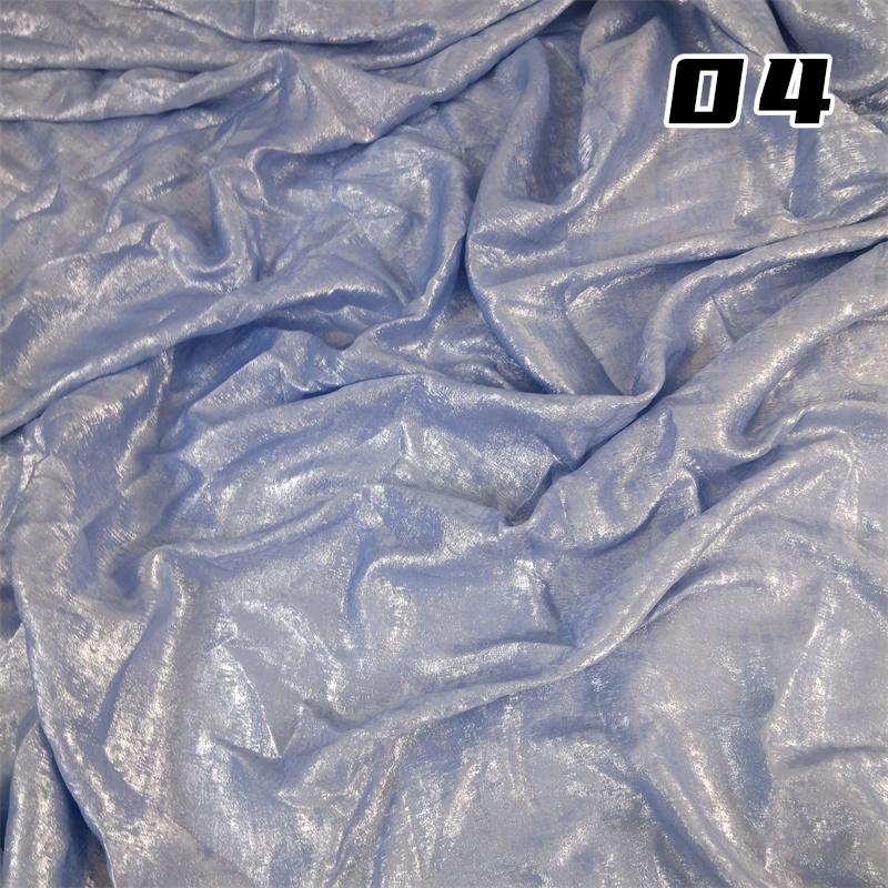 100*150cm Shiny Hot Stamping Stretch Luster Fabric For Diy Sewing Wedding Dress Hanfu Upholstery Sofa Curtain Background Cloth