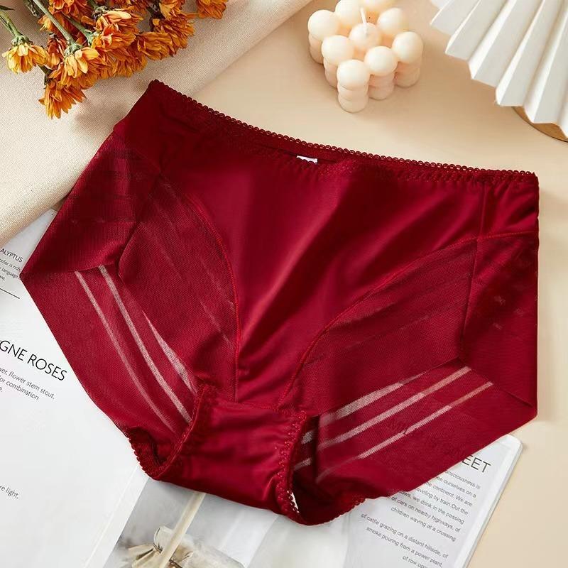 Sexy Lace Panties Women's Underpants Large Size Mid-Rise Waist Briefs Breathable Lift Buttocks Female Underwear