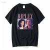 90s Retro style T shirt Ellen Ripley long or short sleeves vintage Washed Breathable Slightly streetwear Versatile fashion