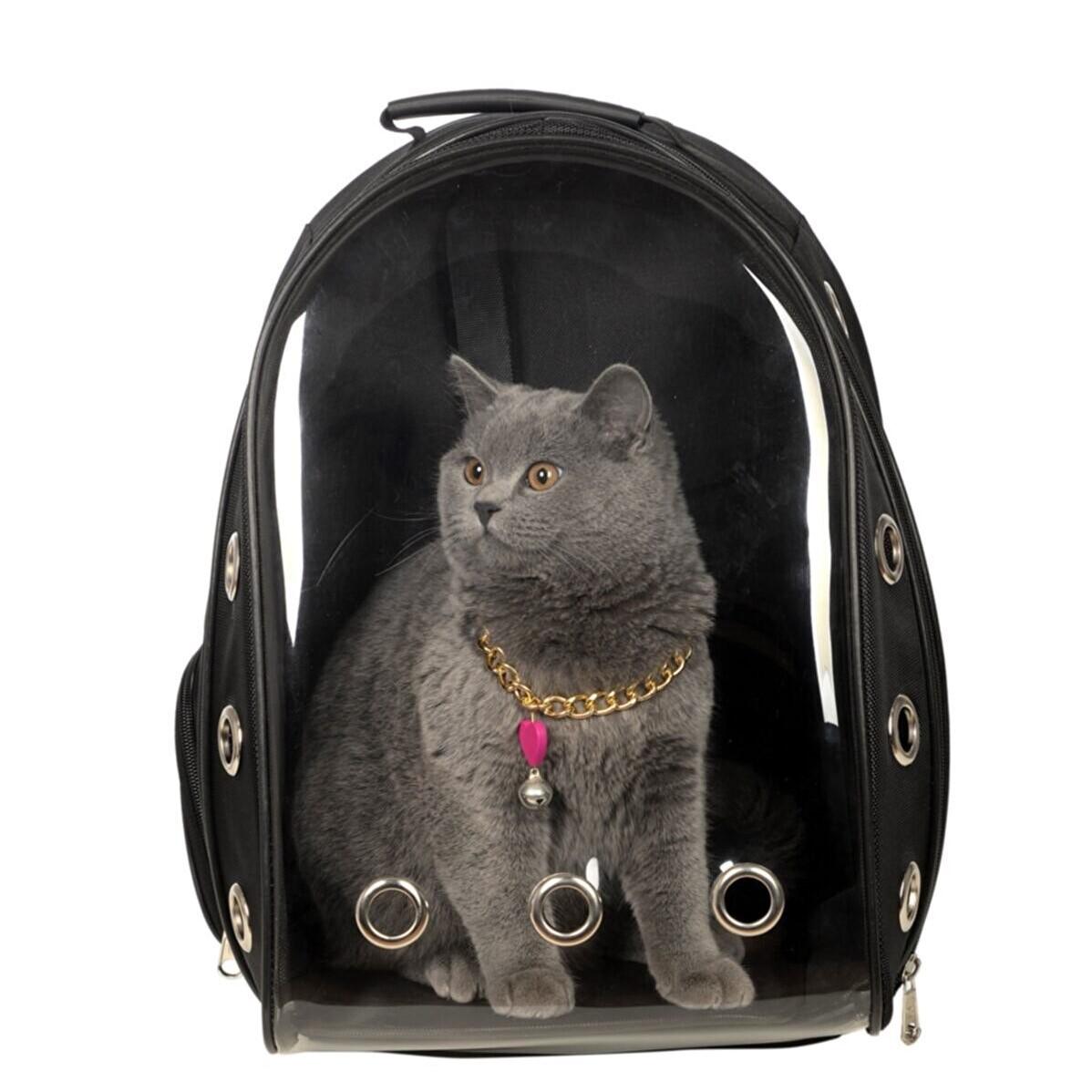 

Сумка для перенесення кота, чорна рука та рюкзак, 6 повітряних каналів, 2 сітчасті кишені, сумка для перенесення кота, сумка-переноска для кота 42 X 22 X 33 чорний