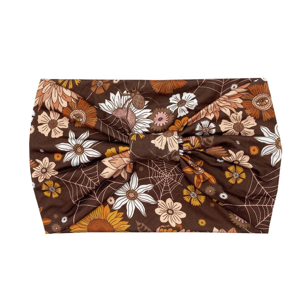 Knot Headband, Color Blocked Pattern Printed Sports Headband, Fashionable Polka Dot Wide Edge Elastic Headband