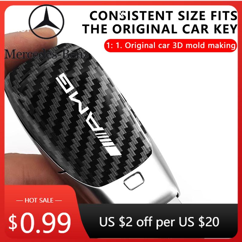 Hot Car Sticker Car Key Rings Cover Case For Mercedes-Benz AMG Key Shell Cover A B C E Class GT GLS GLA GLK GLC CLS CLA W204 W20