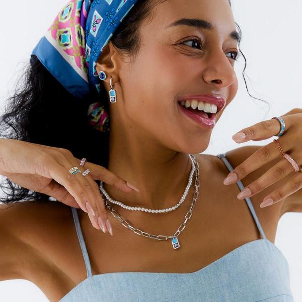 [POPTS] Mint Modernity Stone Necklace OTN222525EWM