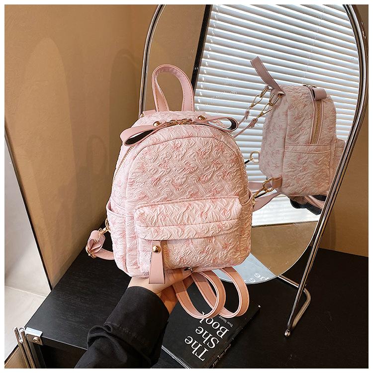2025 Молодежный Маленький Свежий Рюкзак Дорожная Сумка Сумка для Ученика Средней и Старшей Школы Тренд Женский Рюкзак Литература и Искусство розовый 2453₽