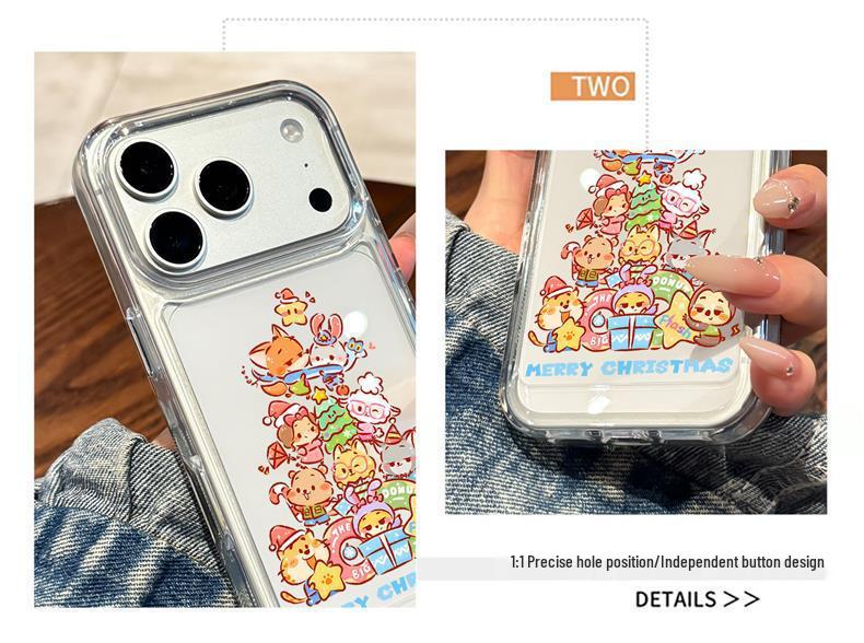 Luxus Weihnachten Tier Stadt Hülle für iPhone 17 Pro Max/16 Pro