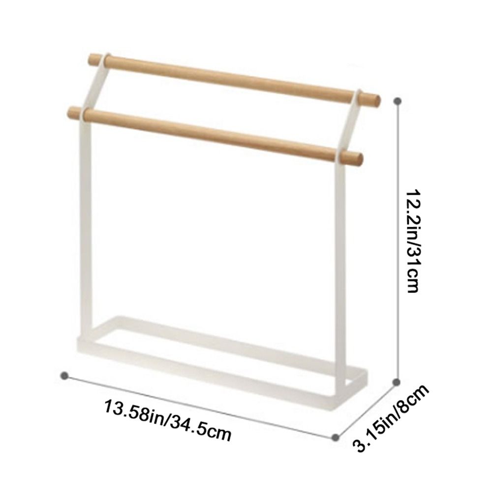 Double Bar Vertical Towel Holder Stable Washcloth Dishcloth Hanger Towel Drying Rack  for Home