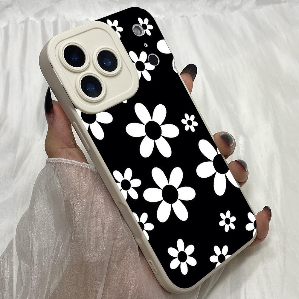 M458 Daisy Sunflower Angel Eyes Soft Phone Case for iPhone Samsung Galaxy Xiaomi Rdemi Huawei Honor Infinix Realme OPPO Vivo All Model TPU Case