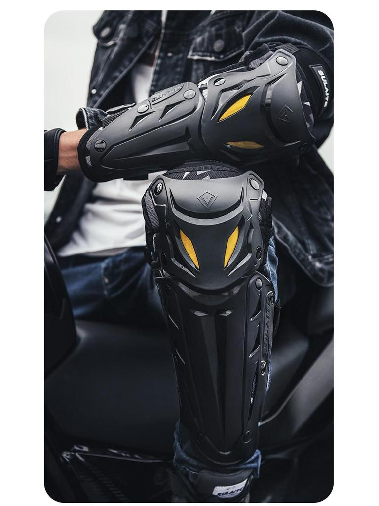 Wiatroodporne Nakolanniki i Nakładki na Łokcie Motocyklowe - Ochraniacze Off-Roadowe na Wszystkie Sezony