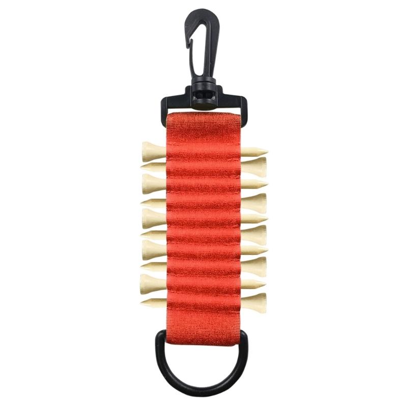 

Golfing Tees Holder for Golfing Glove Golfing Organizers Accessory Self Adhesive Golf Tees Organizers with Belt Clip червоний