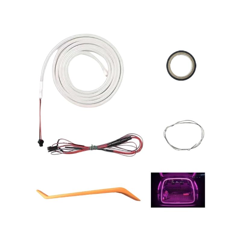 Waterproof LED Light Strips for Vehicle Trunk Flexible Design Easy Plug in Install Universal Fit Enhances Driving Safety