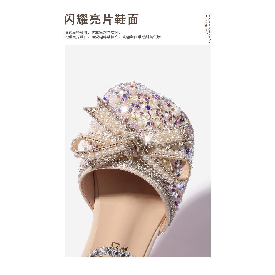 Girls Sandals Little Girls Princess Shoes Baby Girls Summer New Crystal Shoes Children's Flat Shoes Soft Sole Shoes