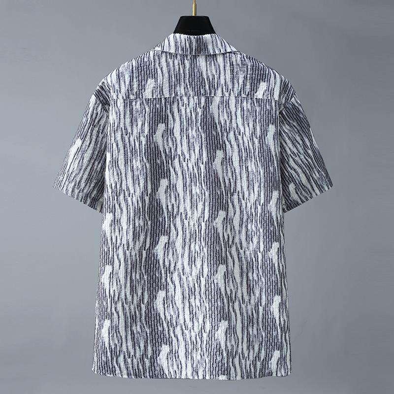 Ανδρικά κοντομάνικα πουκάμισα Summer Fashion Plus Size 4XL-11XL Oversized ριγέ Ανδρικό πουκάμισο