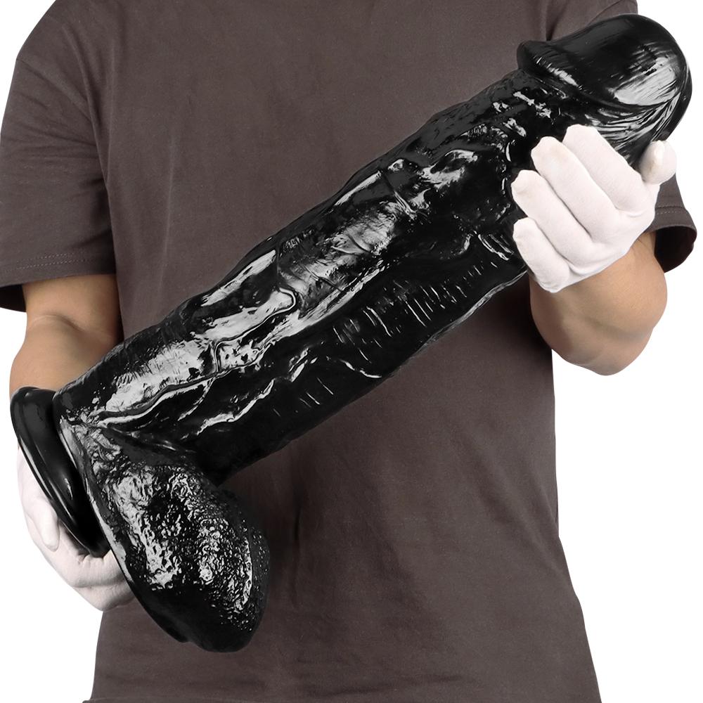 46cm Super Huge Dildo Fisiting Realistic Penis Adult Sex Toy Big Black Dick Anal Plug Masturbator BDSM Pegging Femdom