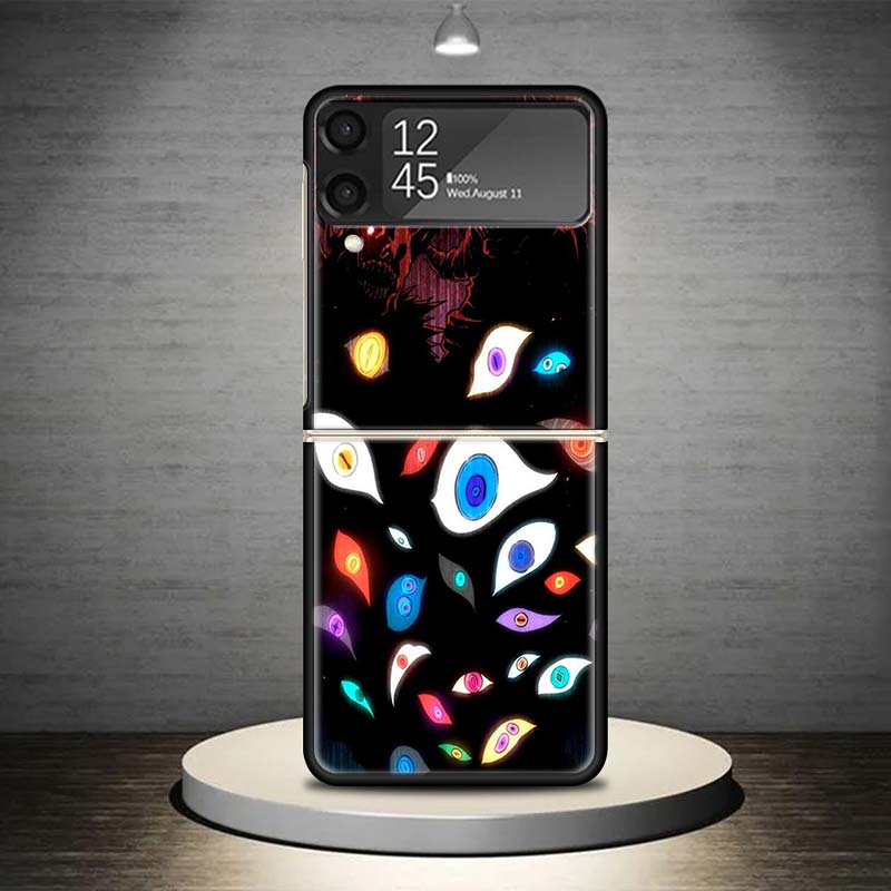 Scary Face Eyes Phone Case For Samsung Galaxy Z Flip 7 6 5 4 3 5G Shockproof Cover Z Flip7 Flip6 ZFlip5 Flip3 Flip4 Luxury Shell