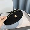 New Chain Beret Hat For Women Cap Winter Retro Brown Black Artist Flat Fashion Lady Girls Vintage Cap Star Style