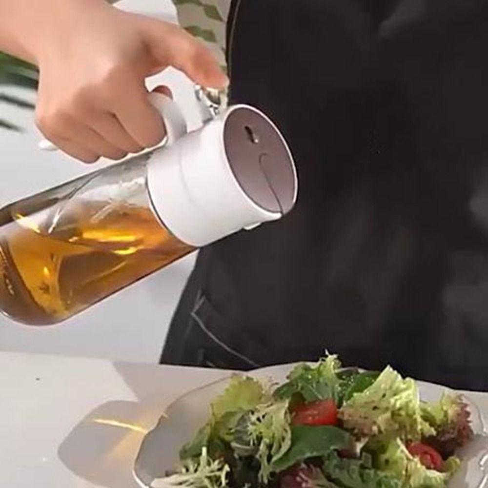 Practical 550ml 2 in1 Oil Sprayer Food Grade Glass Reusable Oil Spray Bottle Leakproof Olive Oil Dispenser Kitchen