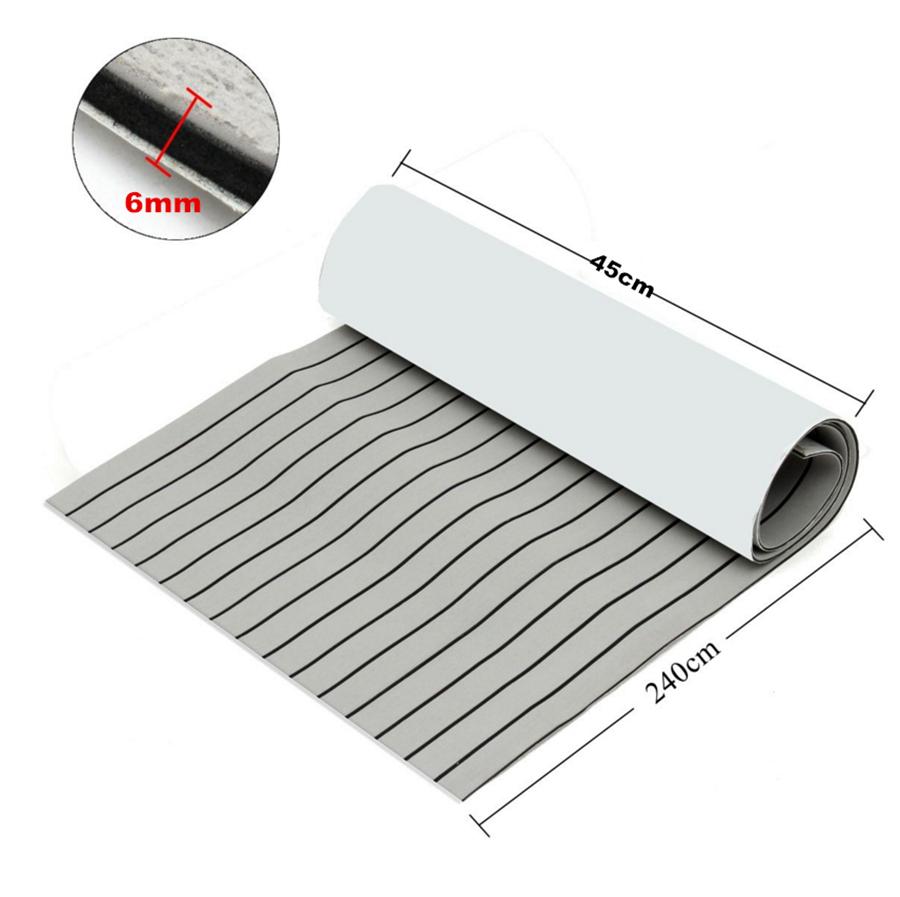 Universal 17.7"X94.5"EVA Foam Teak Sheet Marine Flooring Yacht Boat Car Truck RV Decking Self-Adhesive Pad Thickness 0.24" Non Absorption