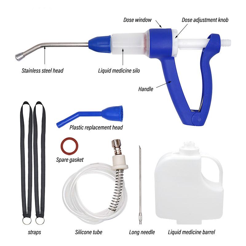 30ml Veterinary Drencher Continuous Feeding Gun Automatic Feeder for Cattle Backpack Medicine Pot Drenching Gun with or Without