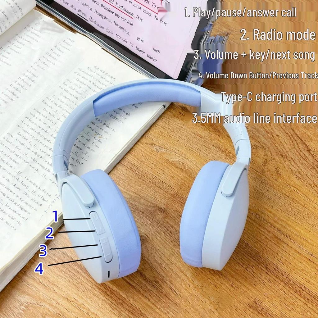 P2961 Wireless Bluetooth Headphones: Heavy Bass, Gaming & Sports, Universal Compatibility