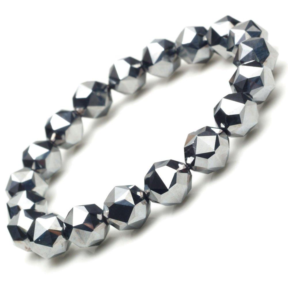 

Terahertz Ore Bracelet Star Cut 10mm Genuine Guaranteed Raw Stone Power Stone Natural Stone Ultra Far Infrared Healthy [OVER-9] [14cm]