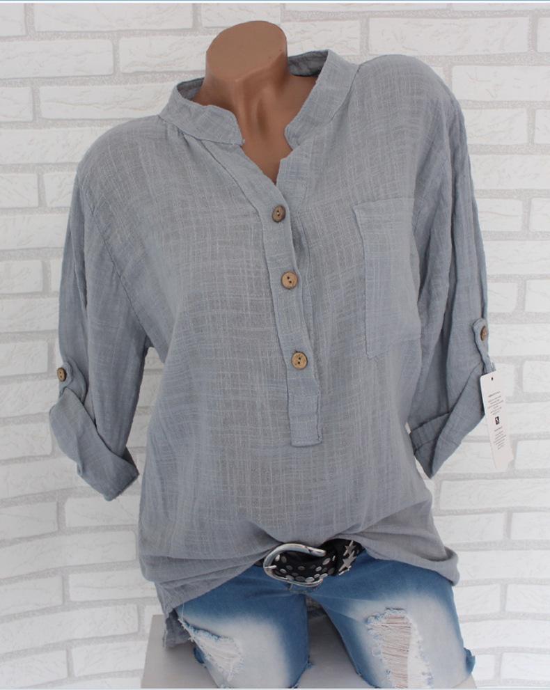 Summer Women's European & American Semi-Transparent Long-Sleeve Shirt