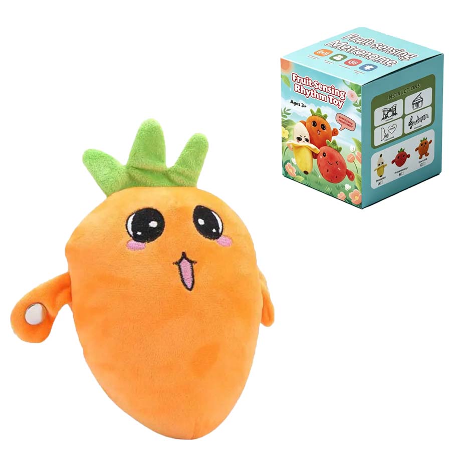 Interactief Muziekspeelgoed Dat de Beat Voelt Knuffels Fruit Muzikale Pop Peer Fruit Dat de Beat Voelt Piano Sinaasappel Knuffelspeelgoed