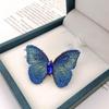 High-Quality Fabric Butterfly Brooch with Pearls & Rhinestones - Women's Elegant Jewelry Pin