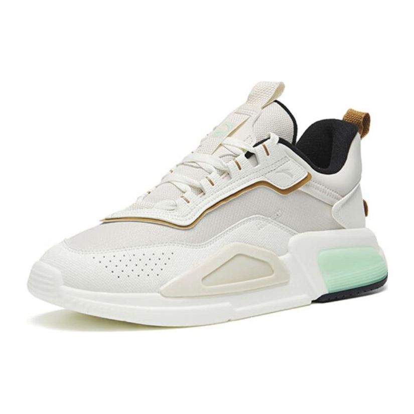 Anta Magic Cube Shock Absorption Non-Slip Wear-Resistant Low-Top Sports Casual Shoes Men Sneakers Gray White Brown 112248808-3