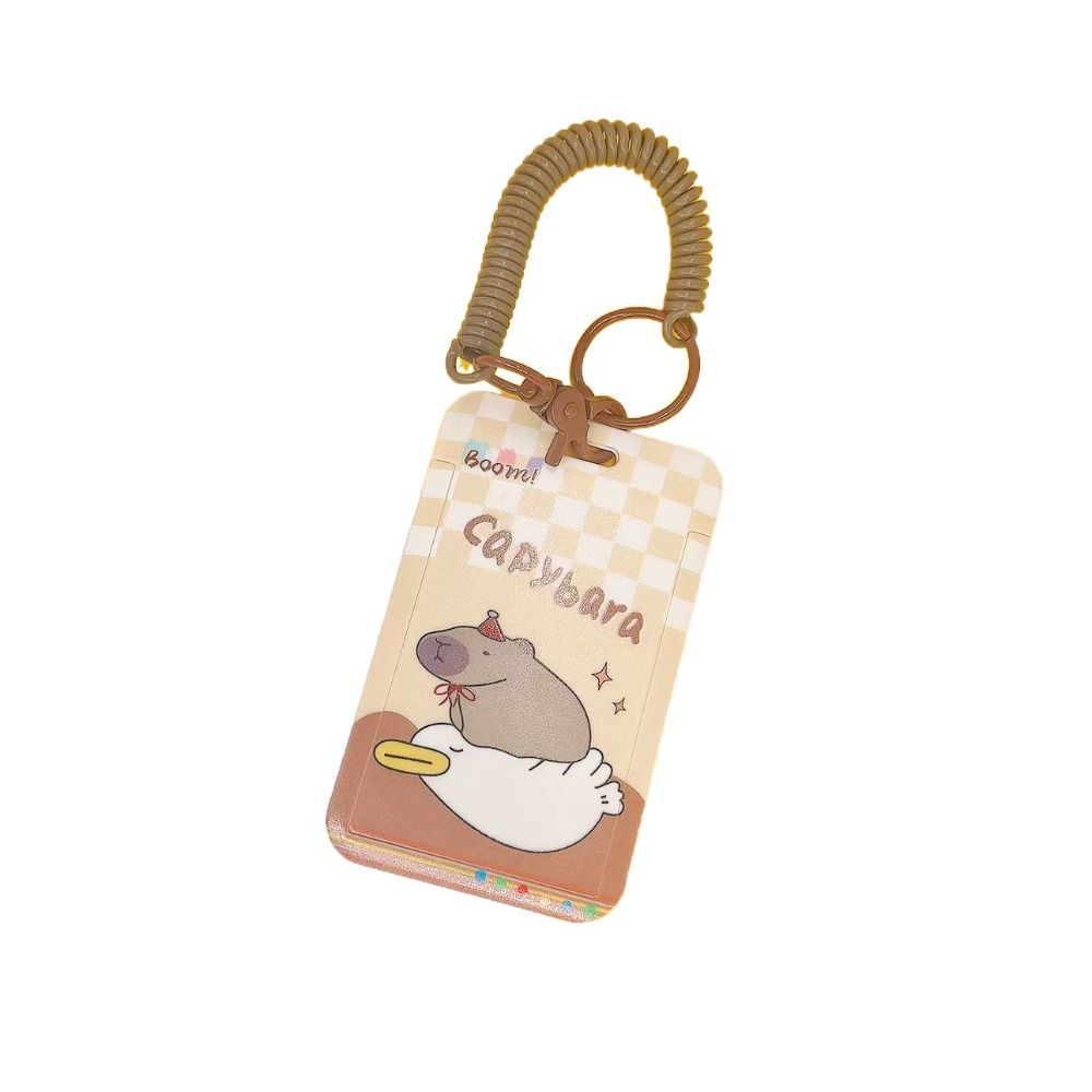 

Rabbit Capybara Card Holder Capybara Photo Protective Case Fashionable Cartoon Card Cover Lady Style B