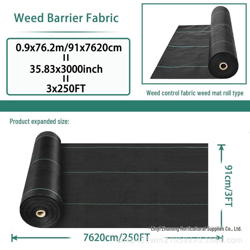 Black PP Weed Barrier Cloth: Breathable, Water-Permeable Ground Cover for Orchards and Gardens