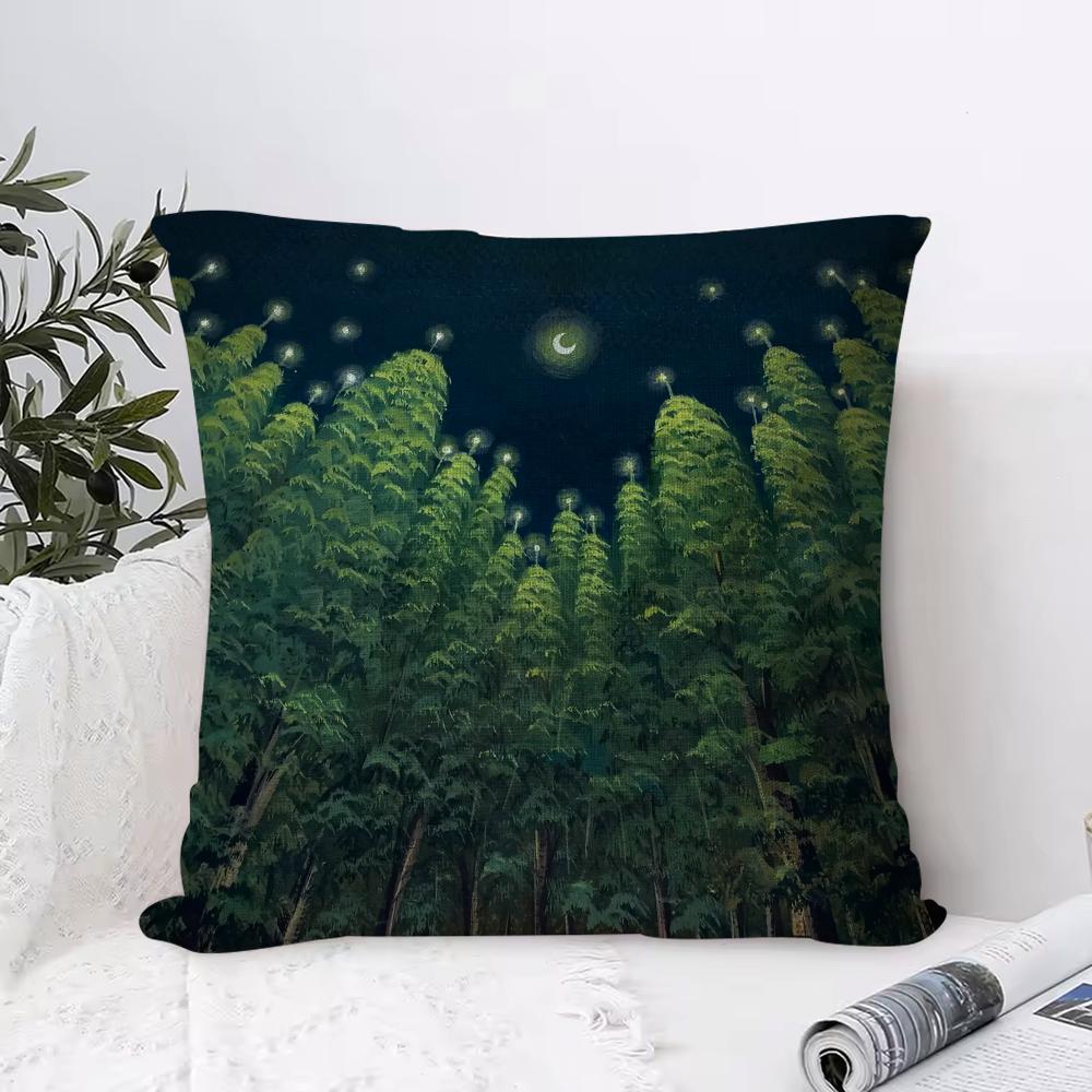 Hot M-Mulgil K-Kim Cushion Cover Breathable Linen Pillow Cover Skin-Friendly Home Decor Pillowcase With Hidden Zipper