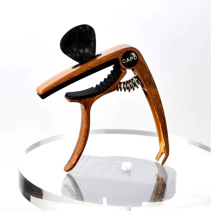 Miwayer Aluminiumlegierung Gitarren-Capo Metall-Gitarren-Stimmgerät Plektrumhalter Professionelles Capo für Akustik-Elektrik-Gitarre Ukulele Bass