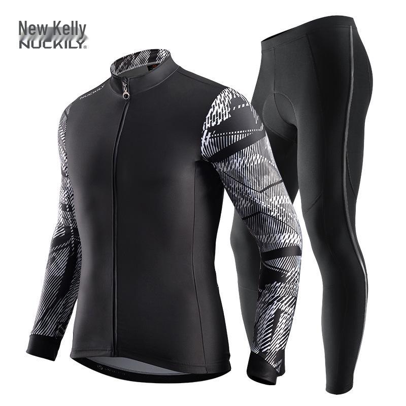NUCKILY Men s Fleece Cycling Suit: Warm Autumn/Winter Mountain & Road Bike Gear XXL