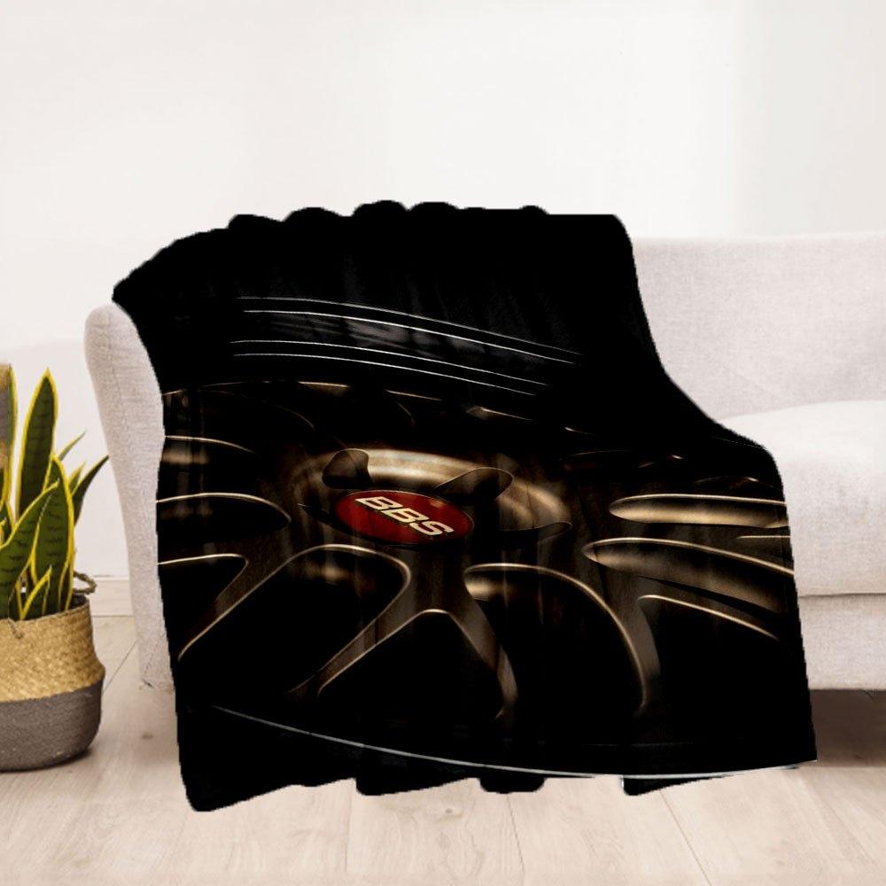 BBS Wheel Rim Car Accessories Parts StylingBlanket Flannel Throw Blanket for Sofa, Bed, Travel, Camping, Office, Couch, Chair, And Bed Gift