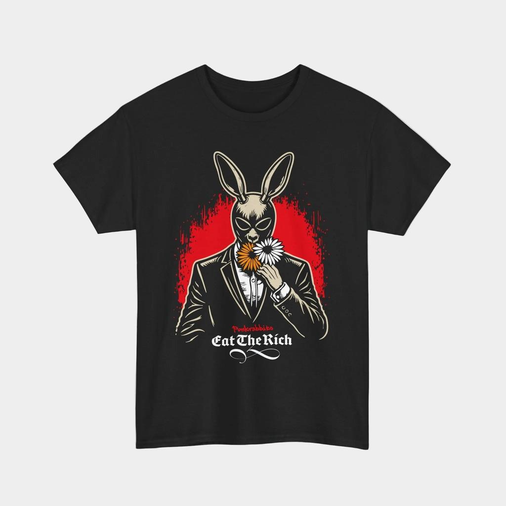 Flowers for The Dead Punkrabbits Oversized Streetwear Graphic TShirt for Rebels Dreamers