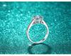 VENTFILLE  Copper Moissanite Classic Ring Diamond 0.5/1/2CT D Color For Women Engagement Wedding Band Jewelry