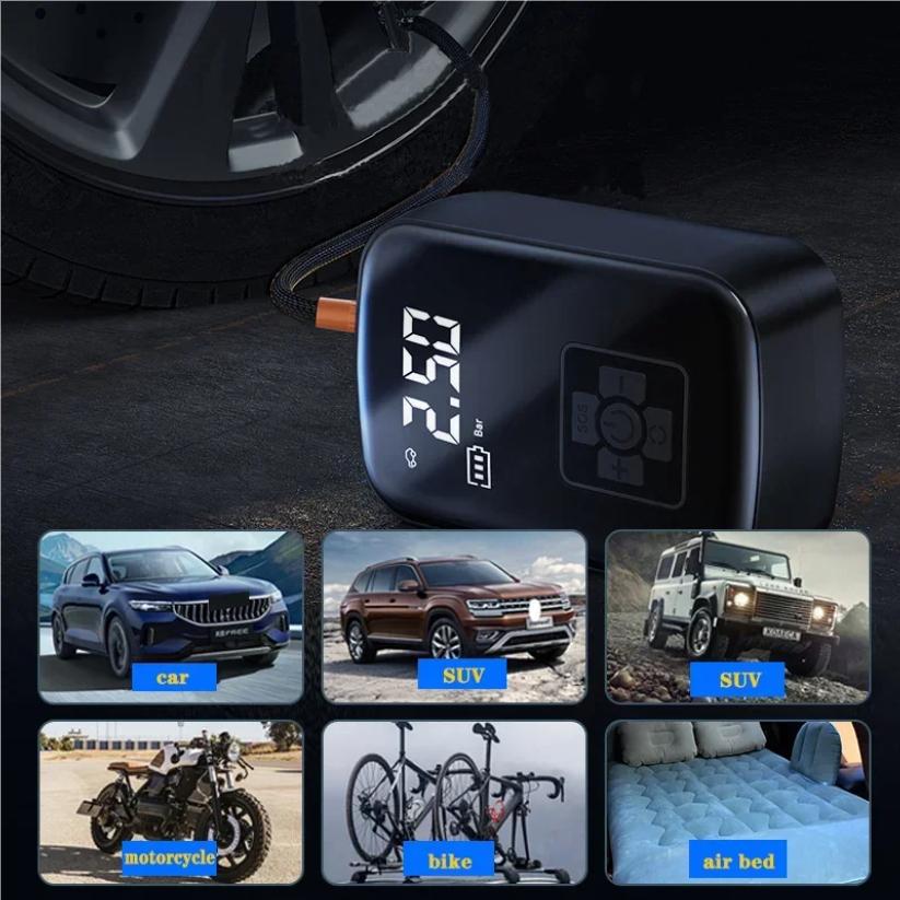 Portable Bicycle Pump 150 PSI Bike Manual Air Pump Balloon Tire Inflator Electric Tire Inflator Pump Cycling Accesories