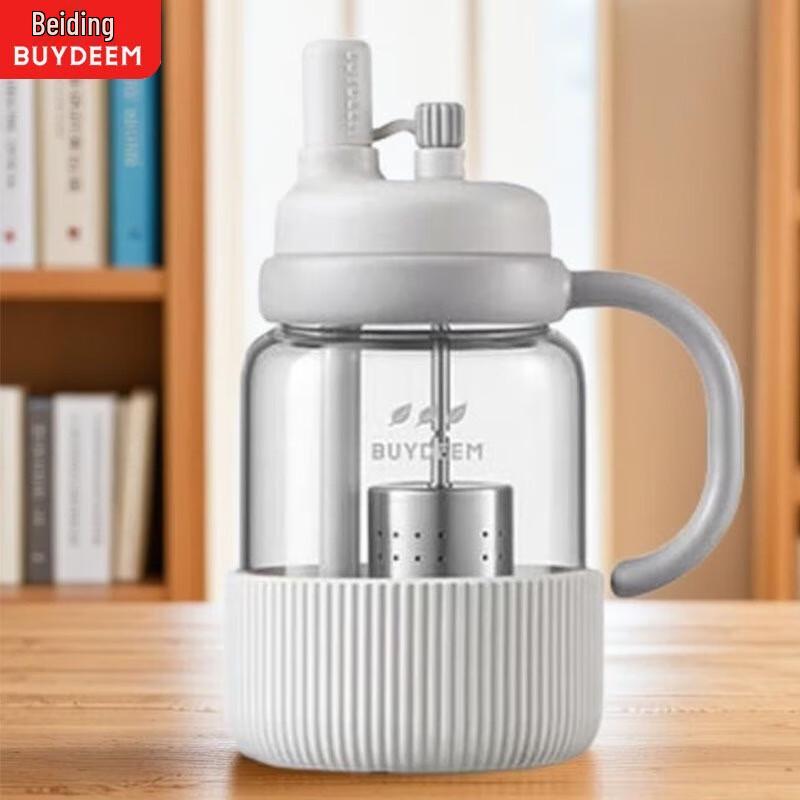 Buydeem Large Capacity Glass Tea Tumbler with Infuser