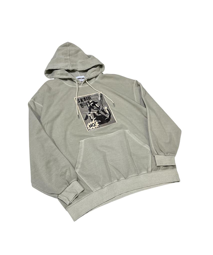 SK8ER ROCK No Control Pigment Sweat Hooded (Beige)