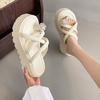 Beautiful and Super Well Matched with a Set of Toe Rhinestone Cool Slippers for Women's Summer Outer Wear Thick-soled Heightening Niche High-end Be