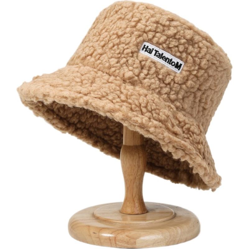 Winter Warm Fleece Bucket Hat for Men Women Cold Resistant Fisherman Cap Outdoor Cold Resistant Panama Fisherman Cap Casual Cap