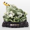 Fengshui Colorful Golden Toad Ornament Attract Wealth Rotating Three Legged Toad Glazed Jade Living Room Decoration Opening Gift