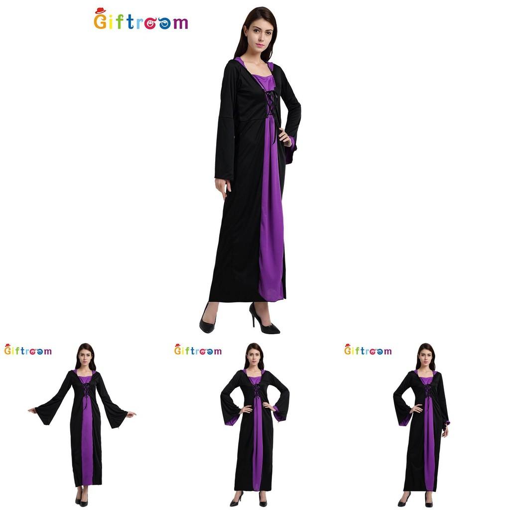 Captivating Gothic Style Witch Costume For Women Ideal For Halloween Celebrations
